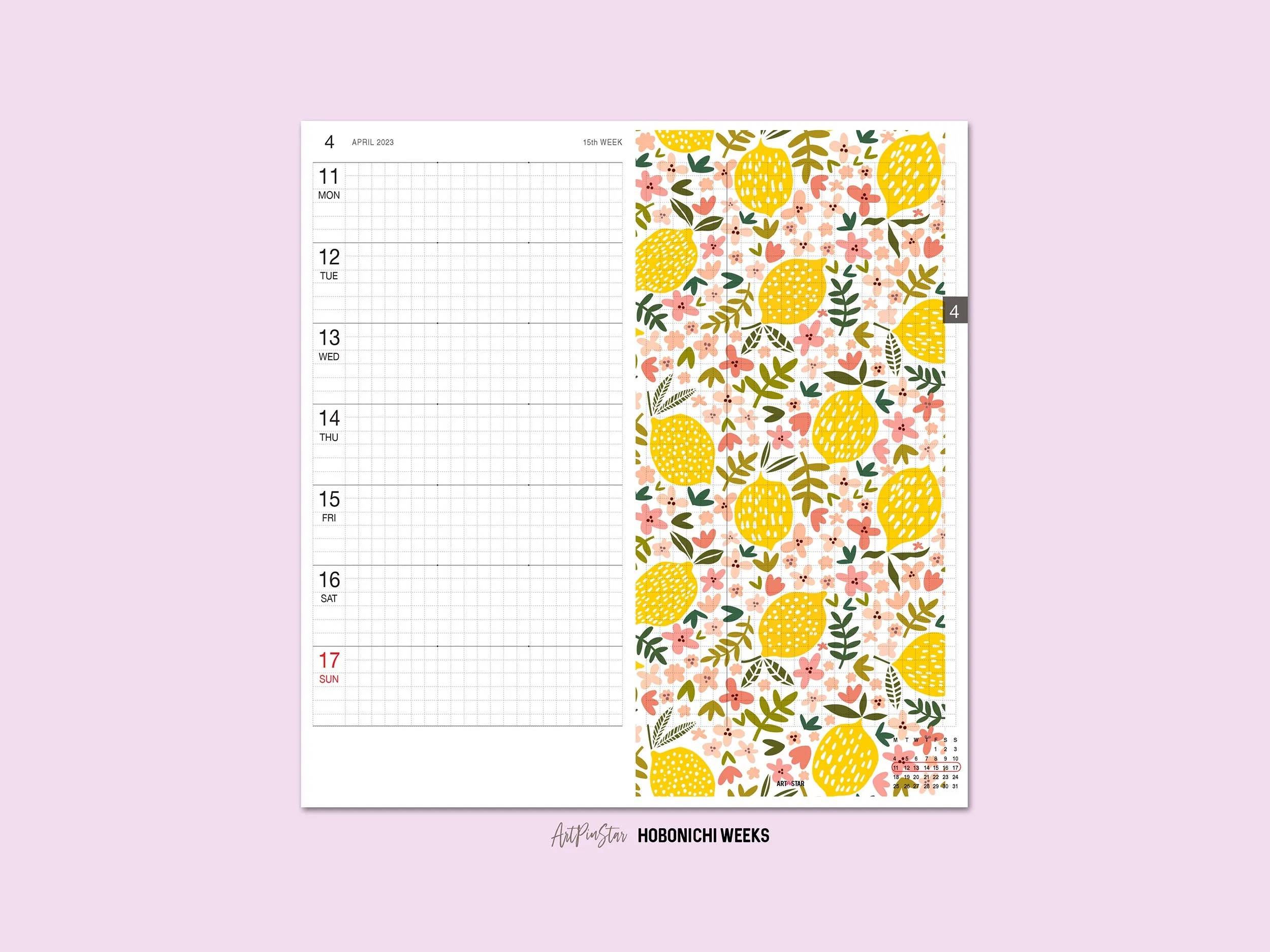 Lemon Flower Personalized Vellum Dashboard