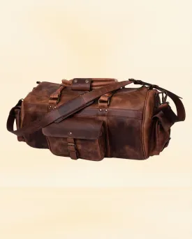 THE PRICY LEATHER DUFFLE BAG